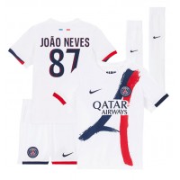 Maglia Calcio Paris Saint-Germain Joao Neves #87 Seconda Divisa Bambino 2024-25 Manica Corta (+ pantaloncini)